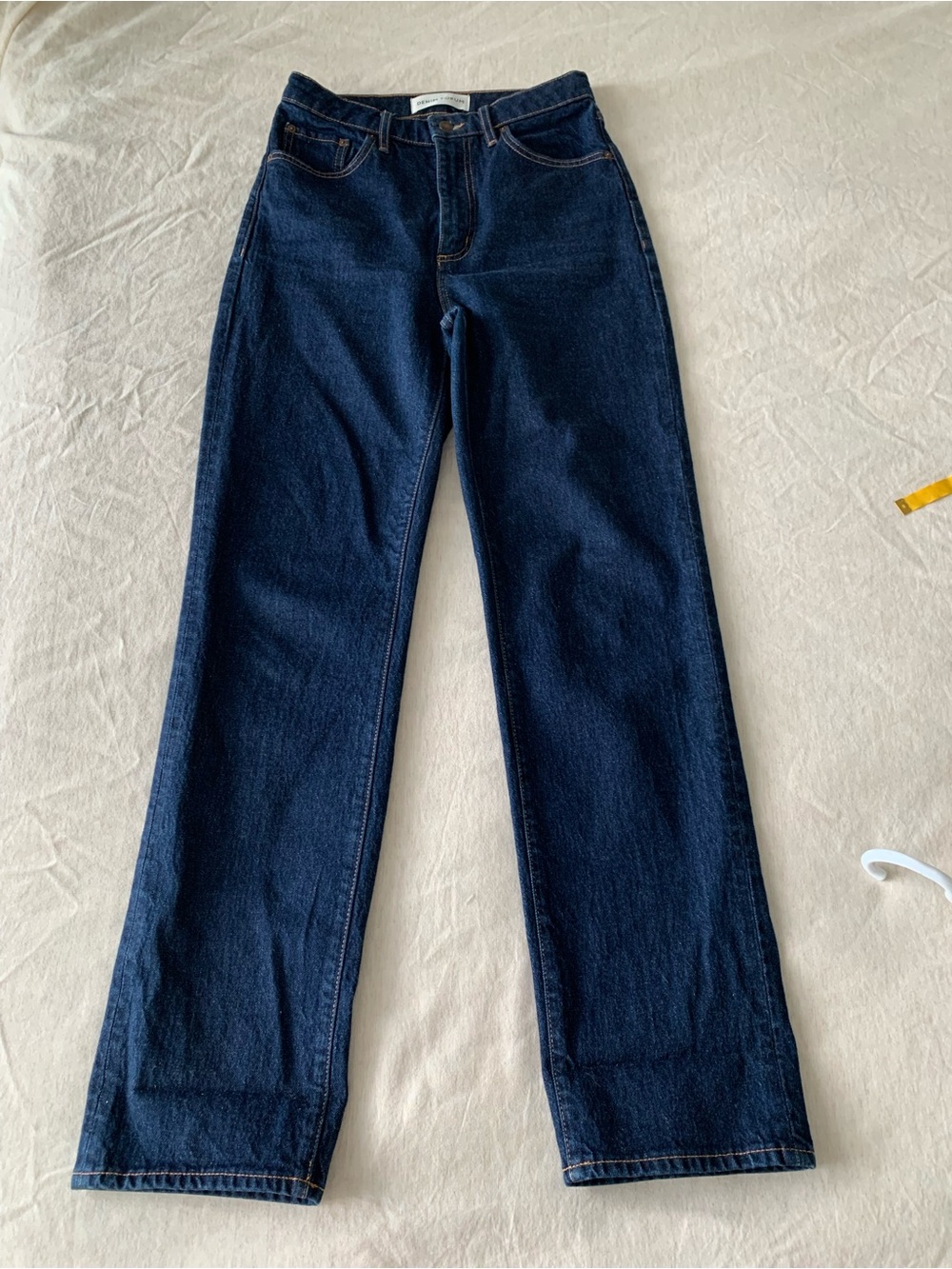 Denim Forum High Rise Dark Indigo Straight Jeans size 27